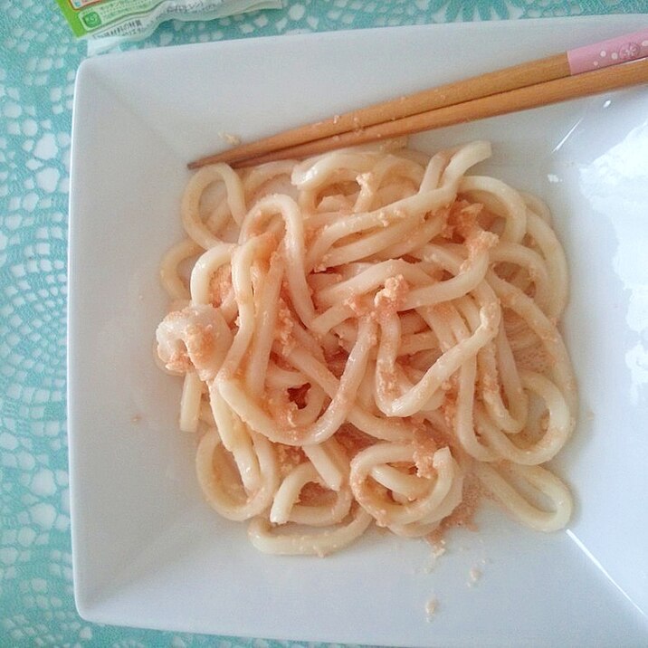 ランチにも！簡単明太子クリームうどん